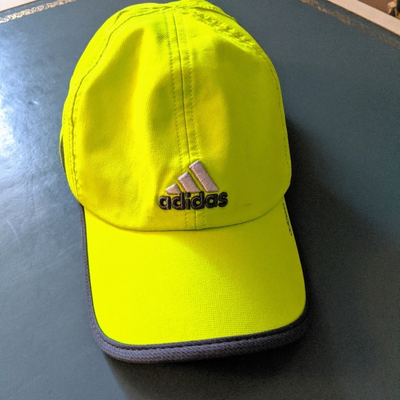 neon adidas hat